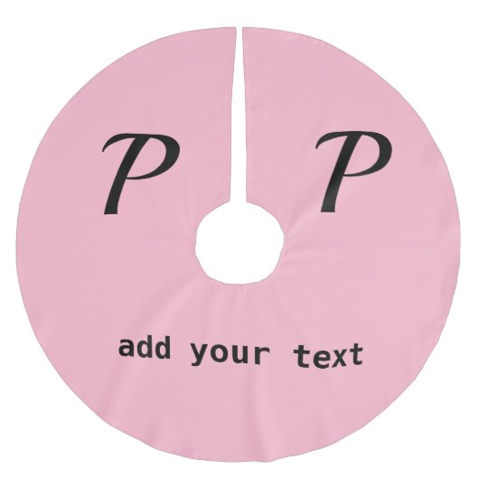 eenvoudig minimaal voeg jouw tekst monogram foto b kerstboom rok (Voorkant)