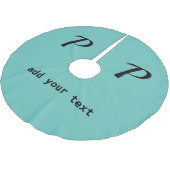 eenvoudig minimaal voeg jouw tekst monogram foto b kerstboom rok (Gekanteld)