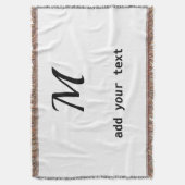 eenvoudig minimaal voeg jouw tekst monogram foto t deken (Voorkant Verticaal)