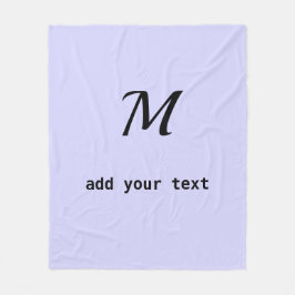 eenvoudig minimaal voeg jouw tekst monogram foto t fleece deken