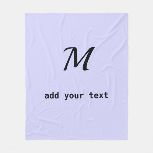 eenvoudig minimaal voeg jouw tekst monogram foto t fleece deken (Voorkant)