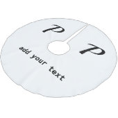 eenvoudig minimaal voeg jouw tekst monogram foto t kerstboom rok (Gekanteld)