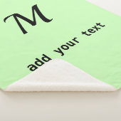 eenvoudig minimaal voeg jouw tekst monogram foto t sherpa deken (3/4)