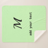 eenvoudig minimaal voeg jouw tekst monogram foto t sherpa deken (Voorkant (horizontaal))