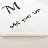 eenvoudig minimaal voeg jouw tekst monogram foto t sherpa deken (3/4)