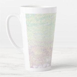 eenvoudig minimaal voeg jouw tekst monogram foto v latte mok