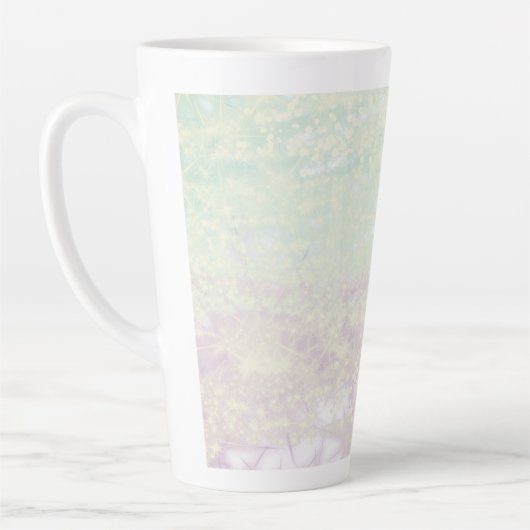 eenvoudig minimaal voeg jouw tekst monogram foto v latte mok (Links)