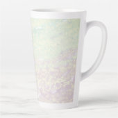 eenvoudig minimaal voeg jouw tekst monogram foto v latte mok (Rechts)