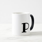 eenvoudig minimaal voeg jouw tekst monogram foto v magische mok (Voorkant rechts)