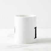 eenvoudig minimaal voeg jouw tekst monogram foto v magische mok (Center)