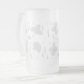 eenvoudig minimaal voeg jouw tekst monogram foto v matglas bierpul (Voorkant links)