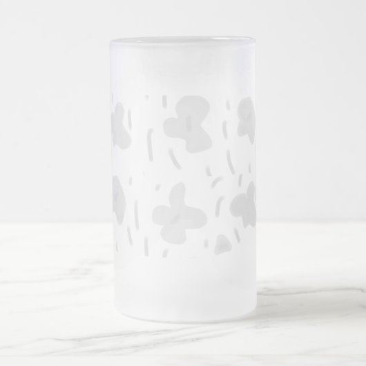 eenvoudig minimaal voeg jouw tekst monogram foto v matglas bierpul (Center)