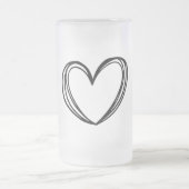 eenvoudig minimaal voeg jouw tekst monogram foto v matglas bierpul (Center)