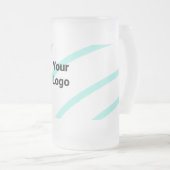 eenvoudig minimaal voeg jouw tekst monogram foto v matglas bierpul (Voorkant rechts)