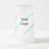 eenvoudig minimaal voeg jouw tekst monogram foto v matglas bierpul (Center)