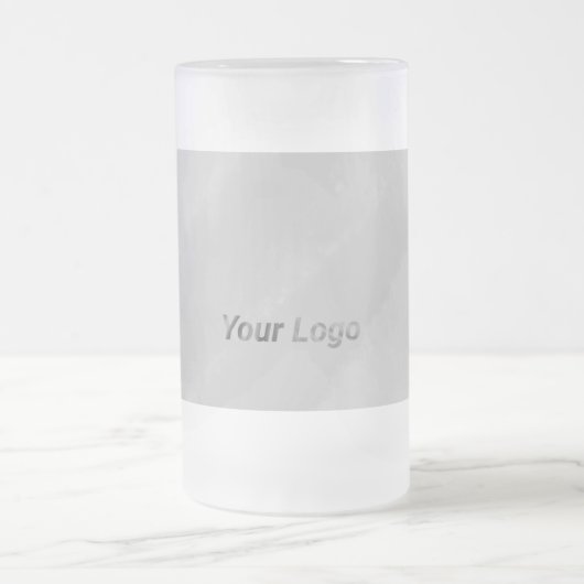 eenvoudig minimaal voeg jouw tekst monogram foto v matglas bierpul (Center)