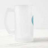 eenvoudig minimaal voeg jouw tekst monogram foto v matglas bierpul (Links)