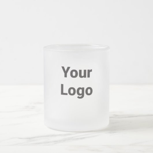 eenvoudig minimaal voeg jouw tekst monogram foto v matglas koffiemok (Center)