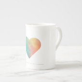 eenvoudig minimaal voeg jouw tekst monogram foto v porselein kop (Voorkant rechts)