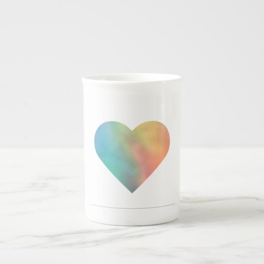 eenvoudig minimaal voeg jouw tekst monogram foto v porselein kop (Voorkant)