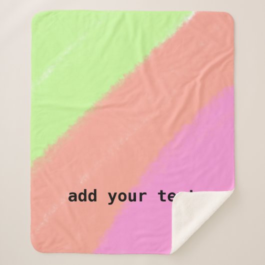 eenvoudig minimaal voeg jouw tekst monogram foto's sherpa deken (Voorkant)