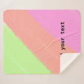 eenvoudig minimaal voeg jouw tekst monogram foto's sherpa deken (Voorkant (horizontaal))