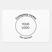 eenvoudig minimaal voeg uw aangepaste logo toe inpakpapier vel (Voorkant)