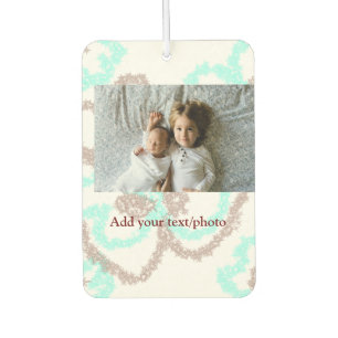 eenvoudig minimaal VOEG UW FOTO TEKST blauwe glitt Luchtverfrisser