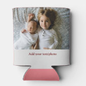 eenvoudig minimaal VOEG UW FOTO TEKST CHRISTMAS C  Blikjeskoeler (Achterkant)