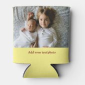 eenvoudig minimaal VOEG UW FOTO TEKST CHRISTMAS C  Blikjeskoeler (Voorkant)