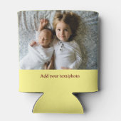 eenvoudig minimaal VOEG UW FOTO TEKST CHRISTMAS C  Blikjeskoeler (Achterkant)