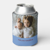 eenvoudig minimaal VOEG UW FOTO TEKST CHRISTMAS C  Blikjeskoeler (Blikje Voorkant)