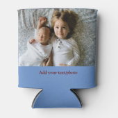 eenvoudig minimaal VOEG UW FOTO TEKST CHRISTMAS C  Blikjeskoeler (Voorkant)