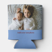 eenvoudig minimaal VOEG UW FOTO TEKST CHRISTMAS C  Blikjeskoeler (Achterkant)