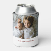 eenvoudig minimaal VOEG UW FOTO TEKST CHRISTMAS C Blikjeskoeler (Blikje Voorkant)