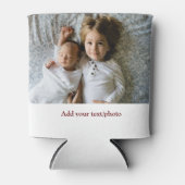 eenvoudig minimaal VOEG UW FOTO TEKST CHRISTMAS C Blikjeskoeler (Voorkant)