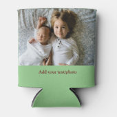 eenvoudig minimaal VOEG UW FOTO TEKST CHRISTMAS C  Blikjeskoeler (Voorkant)