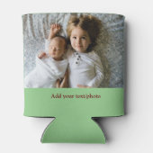 eenvoudig minimaal VOEG UW FOTO TEKST CHRISTMAS C  Blikjeskoeler (Achterkant)