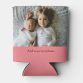 eenvoudig minimaal VOEG UW FOTO TEKST CHRISTMAS C  Blikjeskoeler (Voorkant)