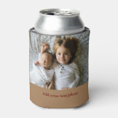 eenvoudig minimaal VOEG UW FOTO TEKST CHRISTMAS C  Blikjeskoeler (Blikje Voorkant)