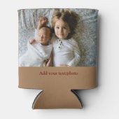 eenvoudig minimaal VOEG UW FOTO TEKST CHRISTMAS C  Blikjeskoeler (Voorkant)