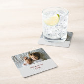 eenvoudig minimaal VOEG UW FOTO TEKST CHRISTMAS S  Kartonnen Onderzetters (Insitu)