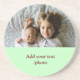 eenvoudig minimaal VOEG UW FOTO TEKST CHRISTMAS S  Zandsteen Onderzetter