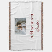 eenvoudig minimaal VOEG UW FOTO TEKST CHRISTMAS TO Deken (Voorkant Verticaal)