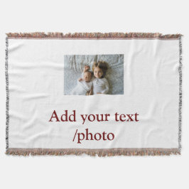 eenvoudig minimaal VOEG UW FOTO TEKST CHRISTMAS TO Deken