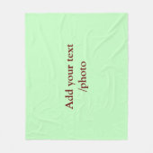 eenvoudig minimaal VOEG UW FOTO TEKST CHRISTMAS TO Fleece Deken (Voorkant)