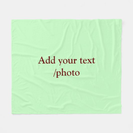 eenvoudig minimaal VOEG UW FOTO TEKST CHRISTMAS TO Fleece Deken (Voorkant (Horizontaal))