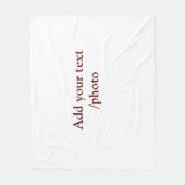 eenvoudig minimaal VOEG UW FOTO TEKST CHRISTMAS TO Fleece Deken (Voorkant)