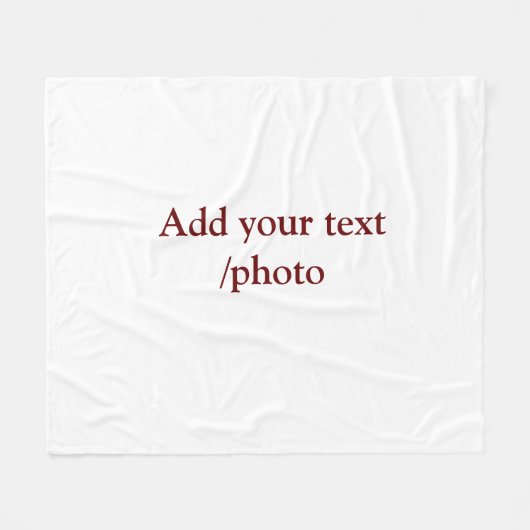 eenvoudig minimaal VOEG UW FOTO TEKST CHRISTMAS TO Fleece Deken (Voorkant (Horizontaal))