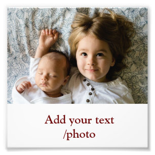 eenvoudig minimaal VOEG UW FOTO TEKST CHRISTMAS TO Foto Afdruk